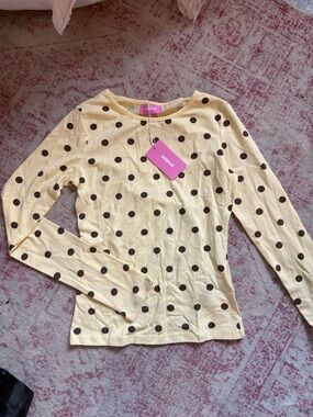 Edikted Yellow Polka Dot Top